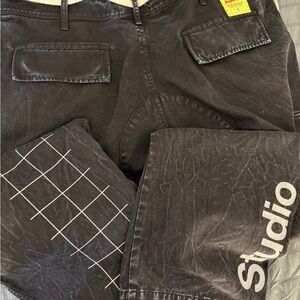 SUPERVSN Studios Black Cargo Pants